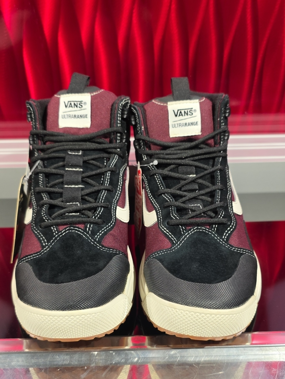 Vans Sk8-Hi MTE All Weather Maroon Burgundy Suede Men's 9.0 Women's 10.5 New - Picture 3 of 10